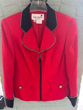 Vintage Stanley Blacker For Gantos Red W/Black Trim-Size 4